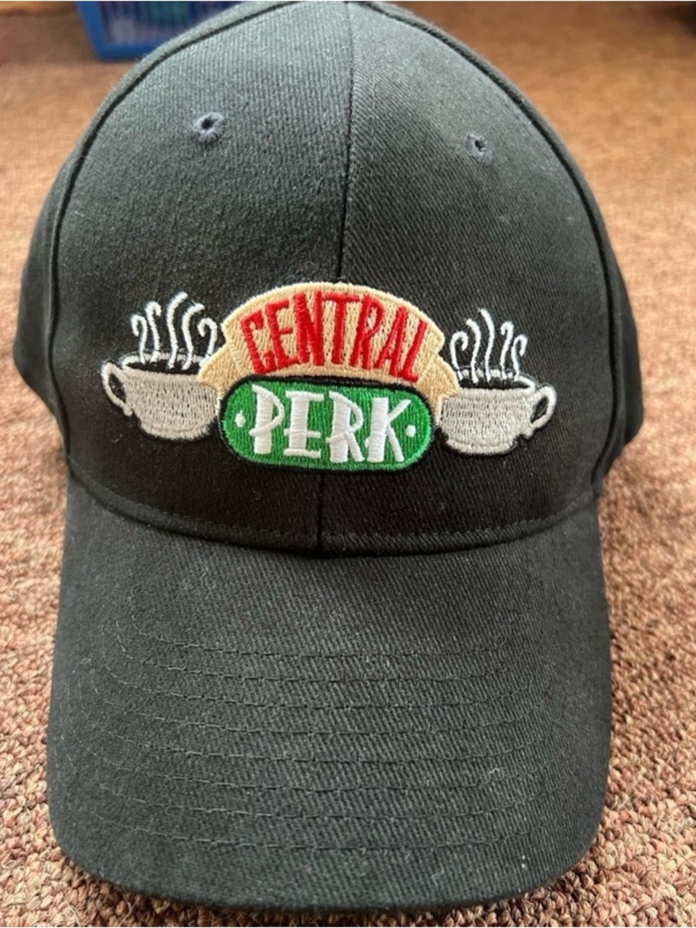 Warner Bros FRIENDS Central Perk Logo Black Hat - OSFM- NWT